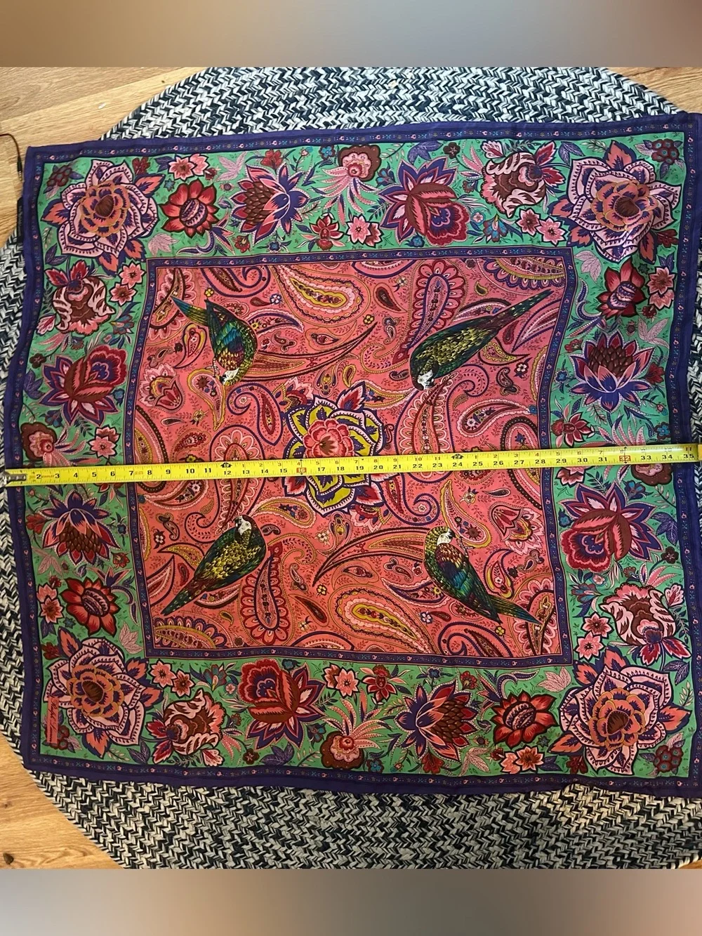 Polo Ralph Lauren Silk Scarf Square 35 x 35 inch Vintage